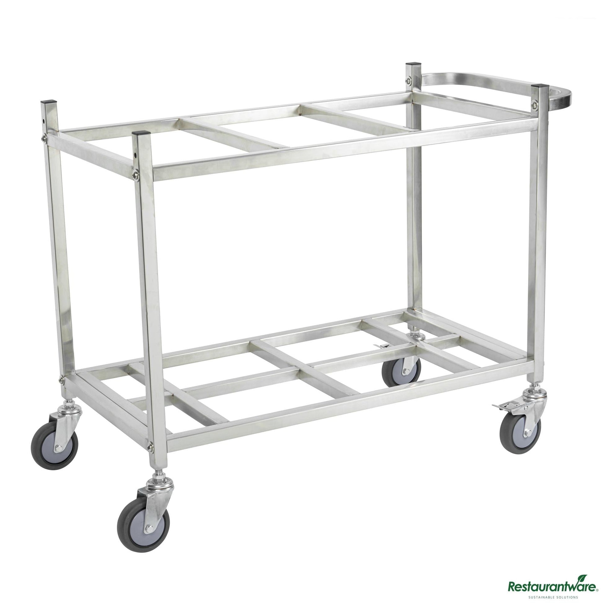 Wholesale Restaurantware Stainless Steel Triple Ingredient Bin Cart - Fits Three 10-Gallon Bins - 36.5" X 16.9" X 28.7"- Bulk