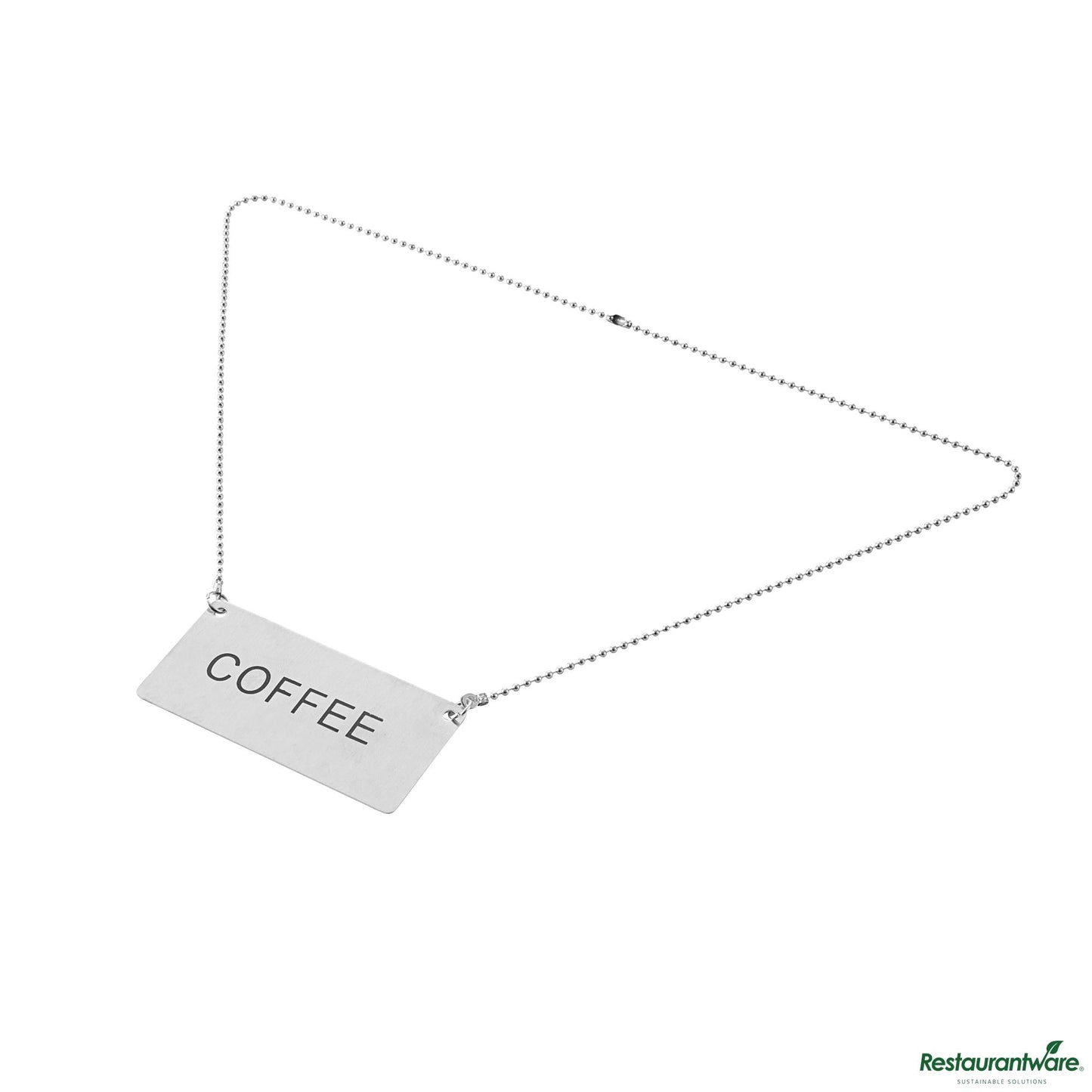 Wholesale Restaurantware Stainless Steel Coffee Chafer Urn Chain - with "Coffee" Label - 3.5"×1.7"×0.03"- Bulk