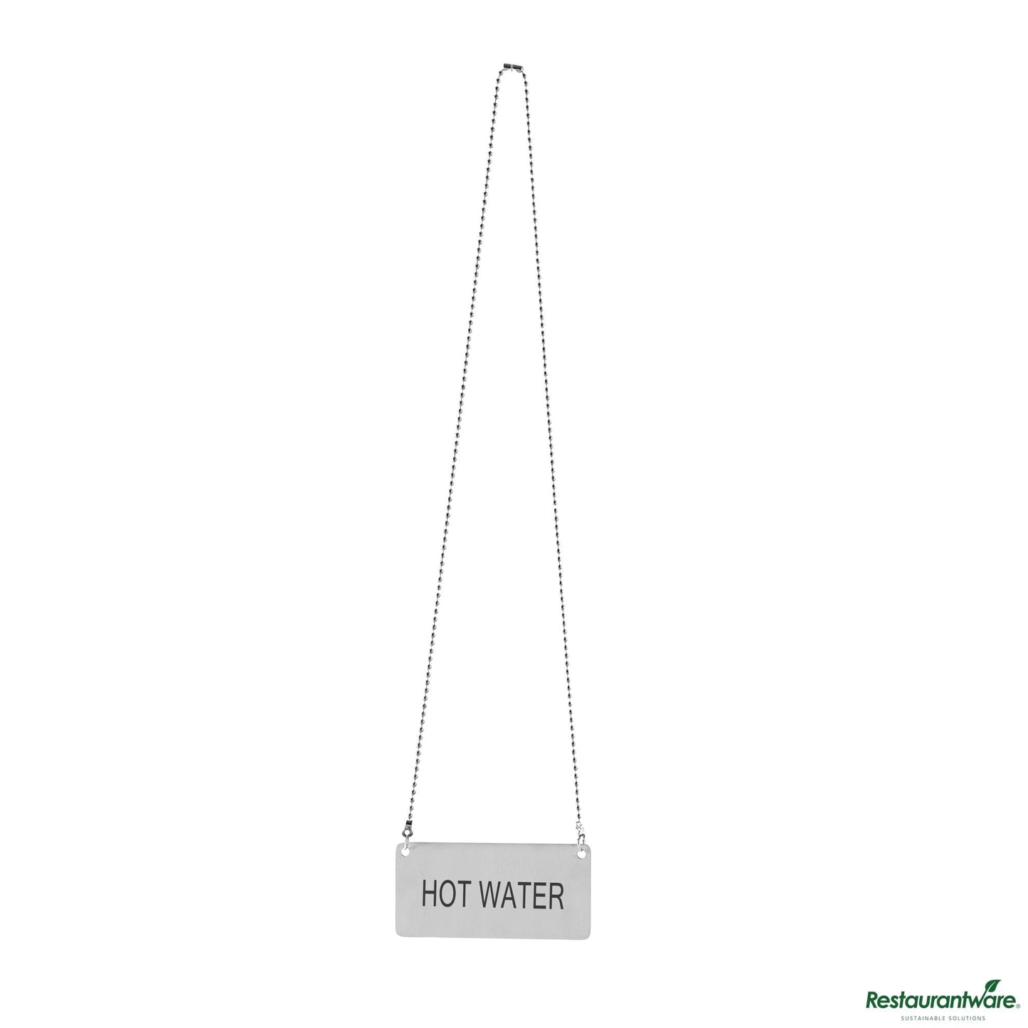 Wholesale Restaurantware Stainless Steel Coffee Chafer Urn Chain - with "Hot Water" Label - 3.5"×1.7"×0.03"- Bulk