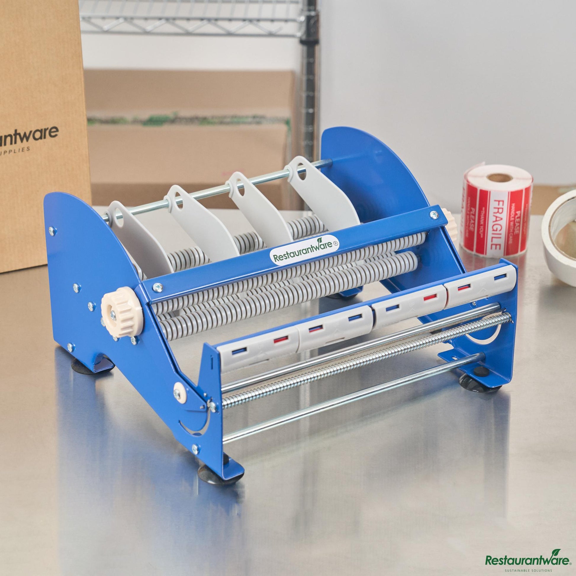 Wholesale Restaurantware Manual Multi-Roll Tape and Label Dispenser - 12" Working Width - 14.6" X 13.3" X 7"- Bulk
