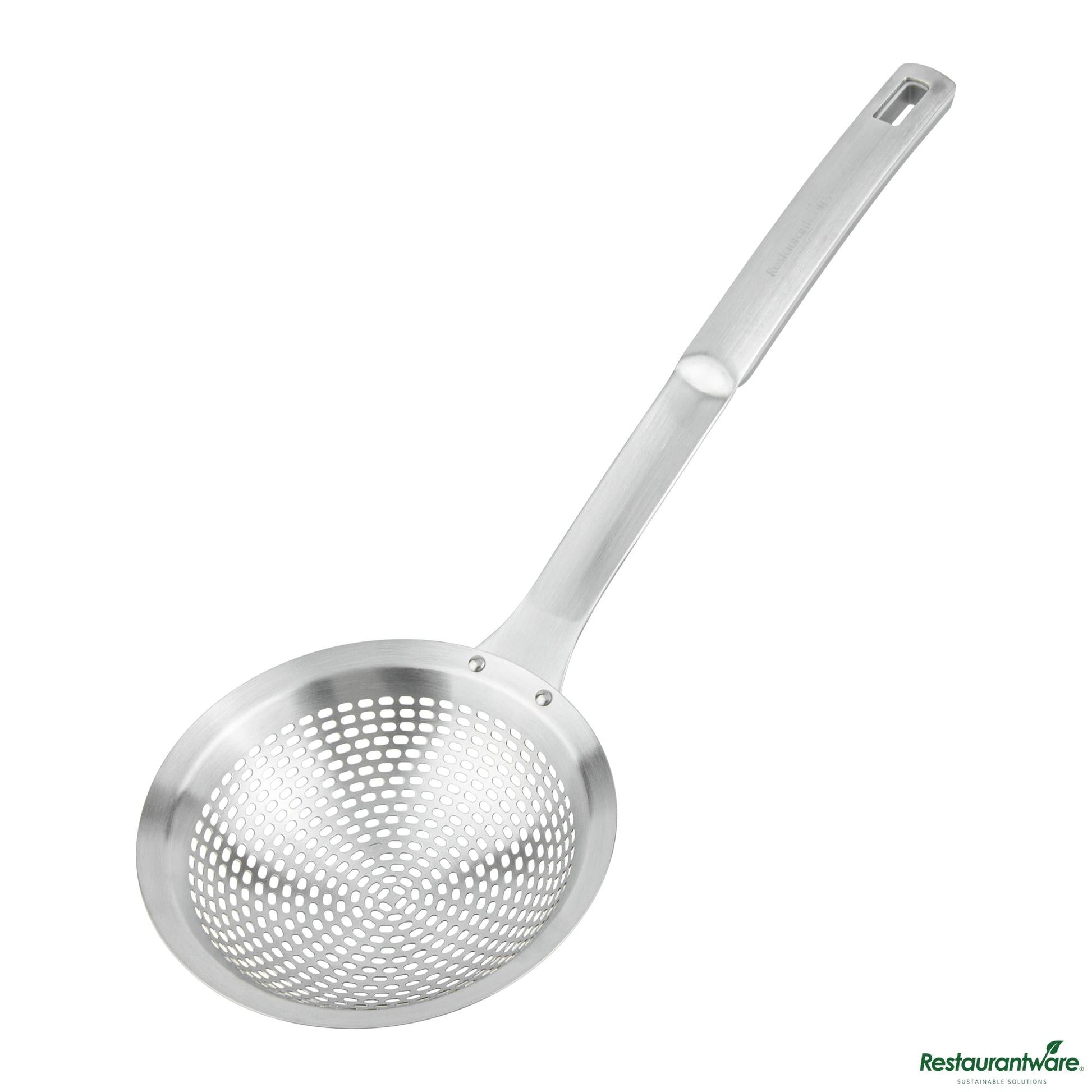 Wholesale Restaurantware Stainless Steel Skimmer - 14.8"×5.5"×1.5"- Bulk