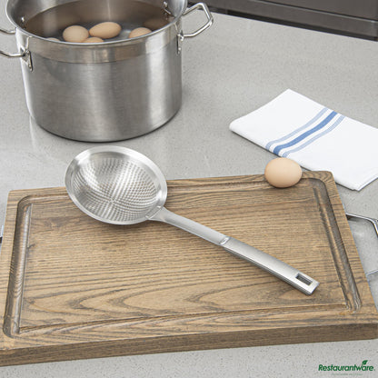 Wholesale Restaurantware Stainless Steel Fine Mesh Skimmer - 14.8"×5.5"×1.5"- Bulk