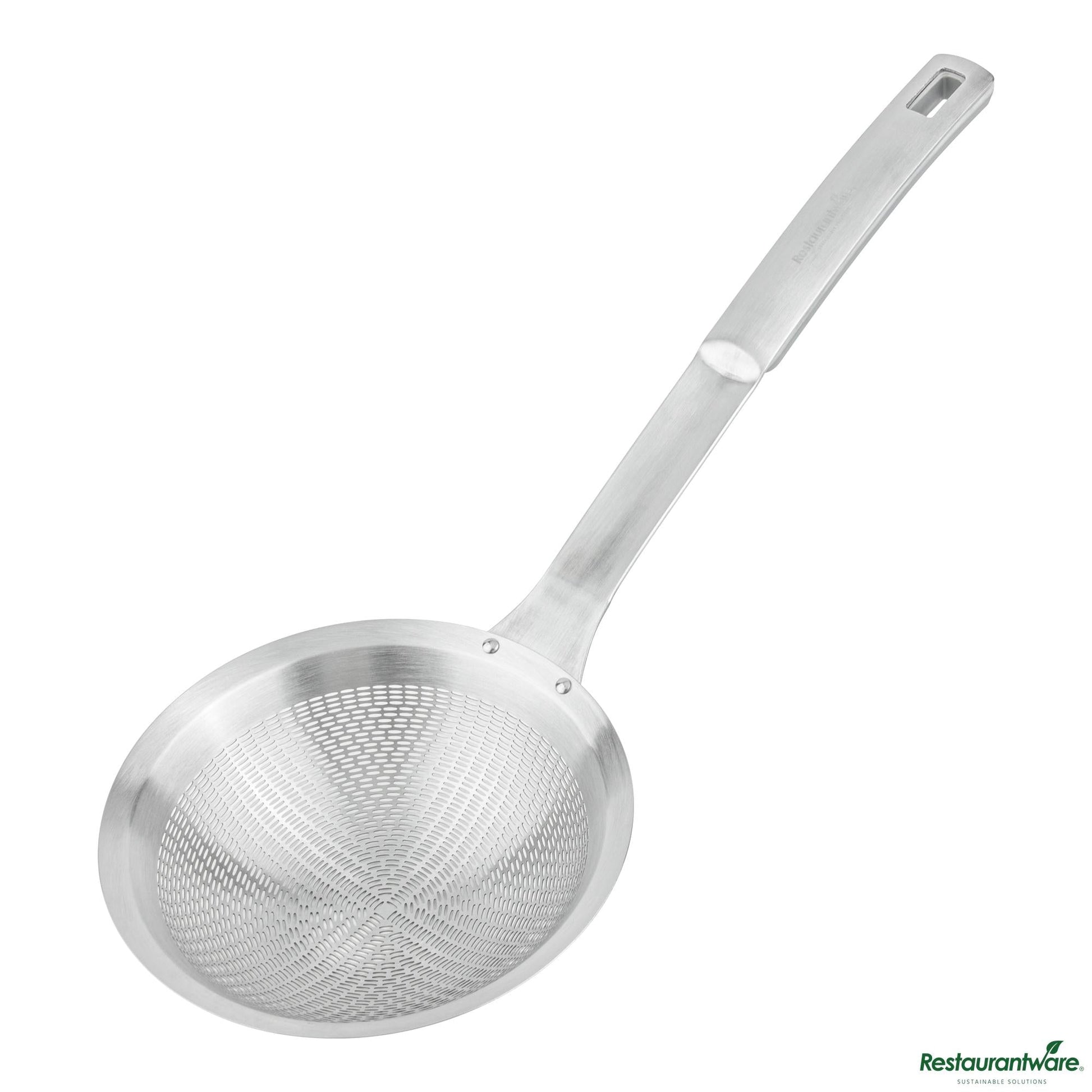 Wholesale Restaurantware Stainless Steel Fine Mesh Skimmer - 15.9"×6.3"×1.9"- Bulk