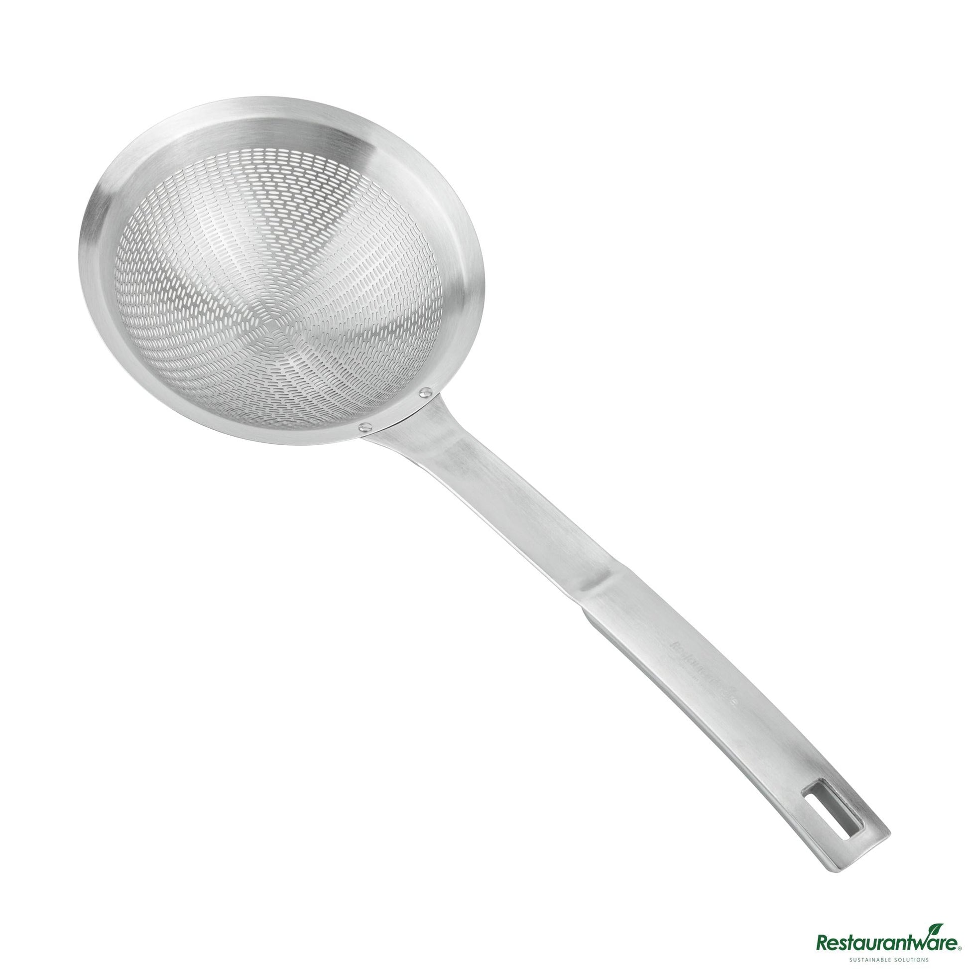 Wholesale Restaurantware Stainless Steel Fine Mesh Skimmer - 15.9"×6.3"×1.9"- Bulk