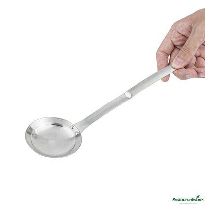 Wholesale Restaurantware Stainless Steel Fine Mesh Strainer - 10.4"×3.2"×0.7"- Bulk