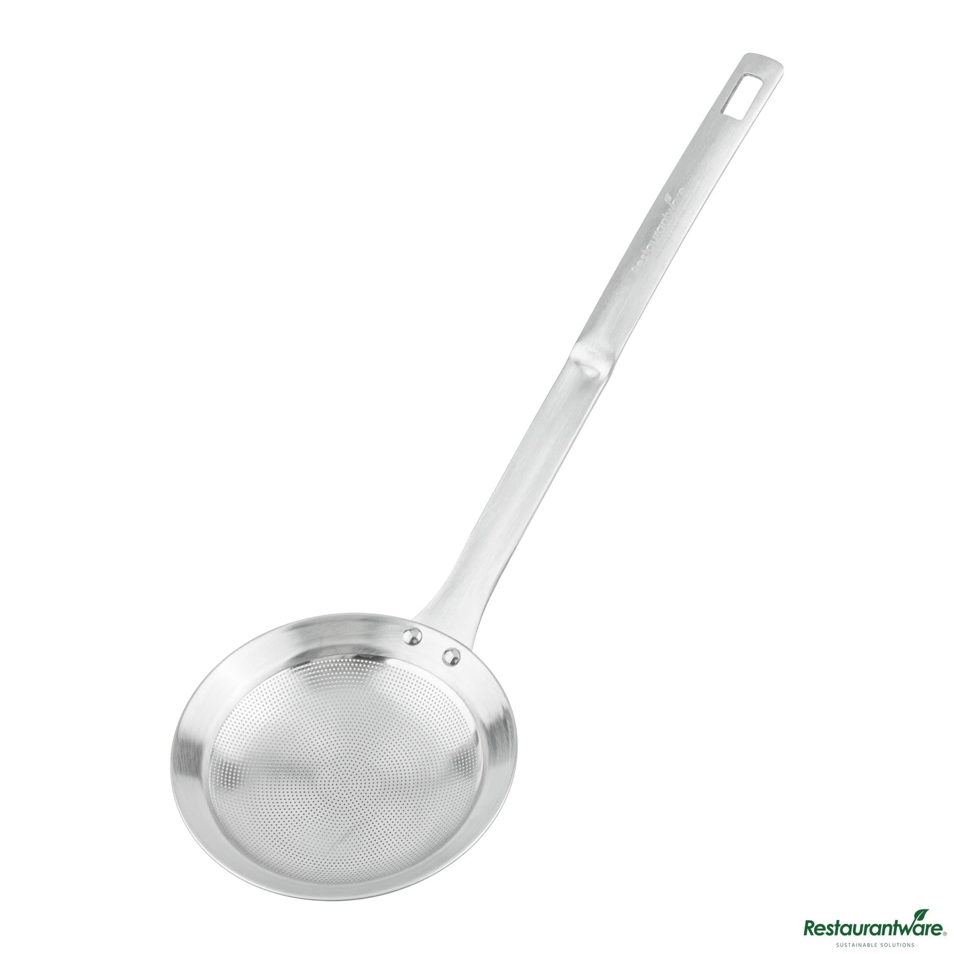Wholesale Restaurantware Stainless Steel Fine Mesh Strainer - 10.8"×3.5"×0.7"- Bulk