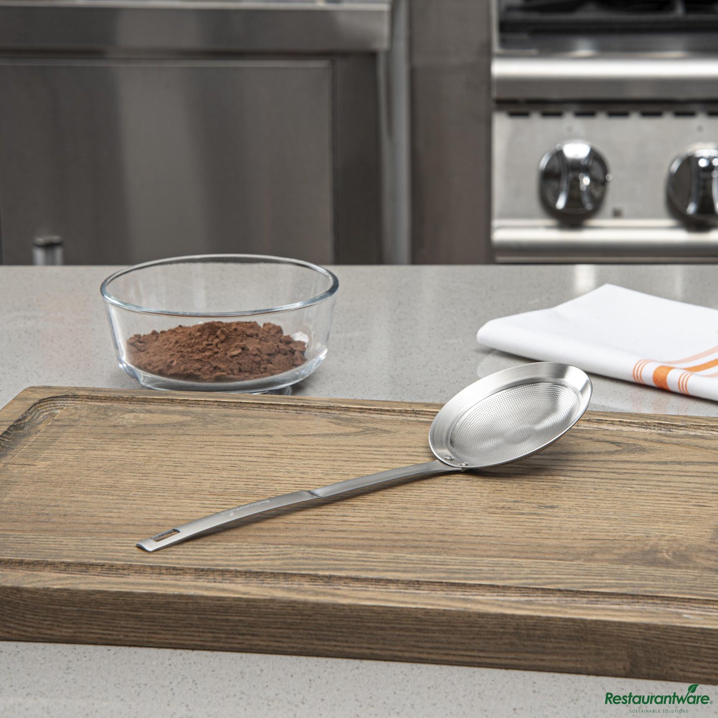 Wholesale Restaurantware Stainless Steel Fine Mesh Strainer - 10.8"×3.5"×0.7"- Bulk