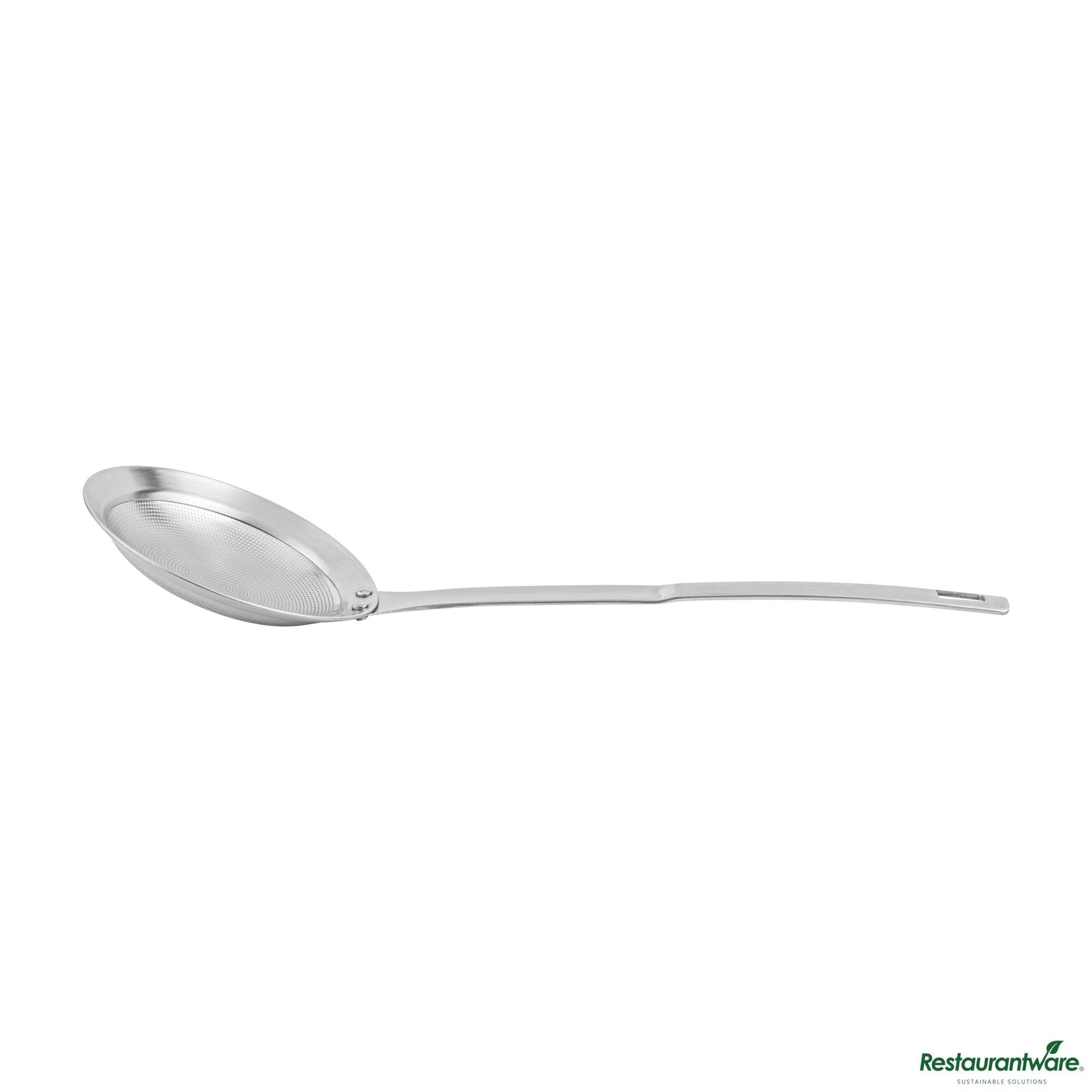 Wholesale Restaurantware Stainless Steel Fine Mesh Strainer - 10.8"×3.5"×0.7"- Bulk