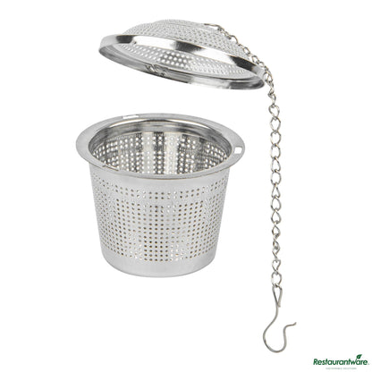 Wholesale Restaurantware Stainless Steel Extra Fine Mesh Loose Leaf Tea / Spice Infuser - 2"×2"×1.8"- Bulk