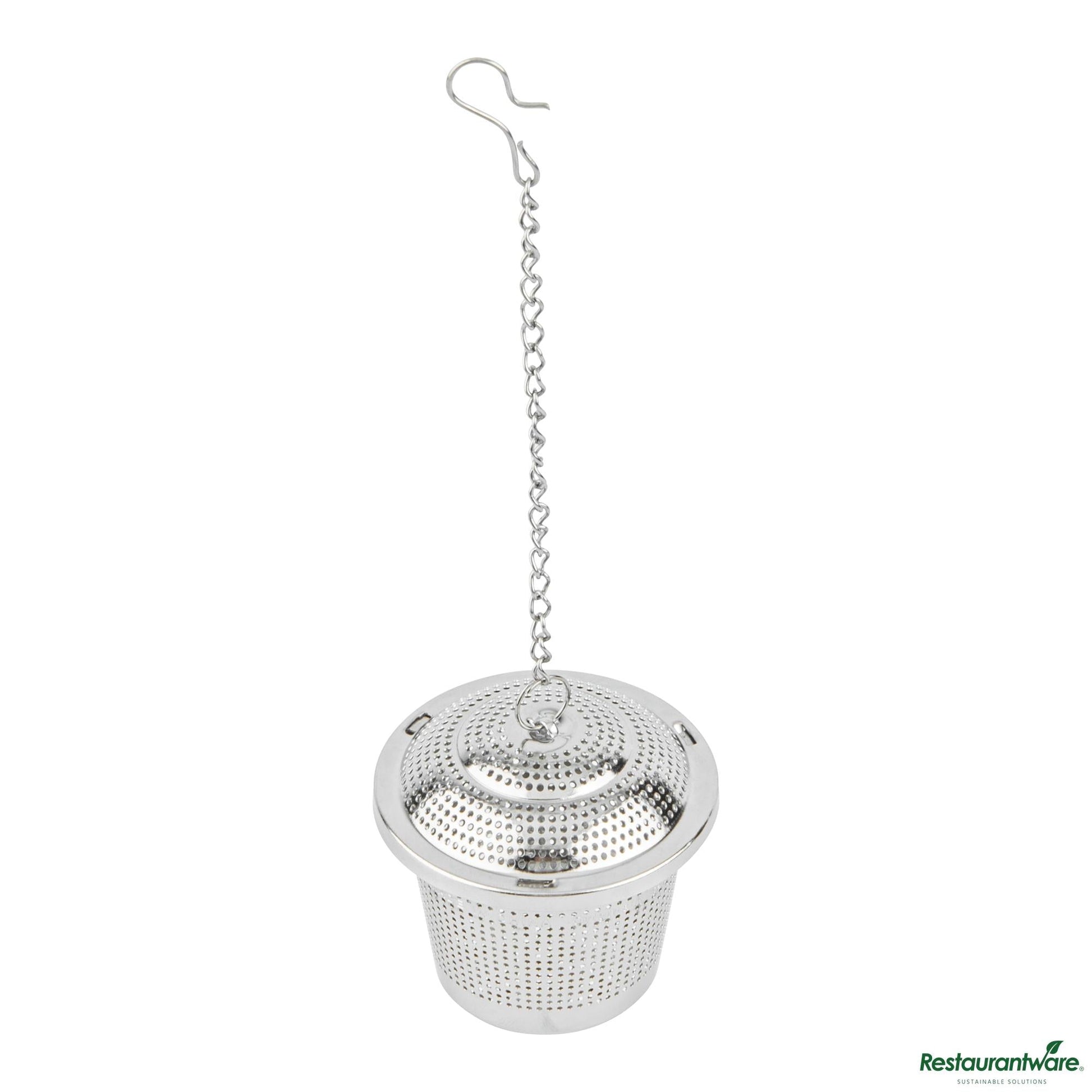 Wholesale Restaurantware Stainless Steel Extra Fine Mesh Loose Leaf Tea / Spice Infuser - 2"×2"×1.8"- Bulk