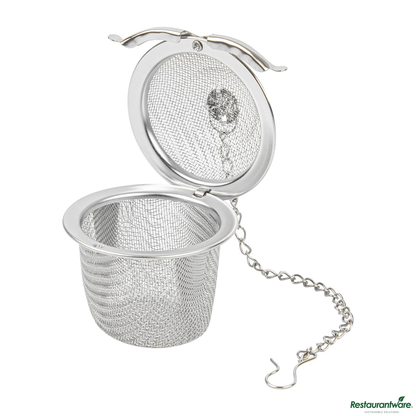 Wholesale Restaurantware Stainless Steel Fine Mesh Loose Leaf Tea / Spice Ball Infuser - 2"×2"×1.8"- Bulk