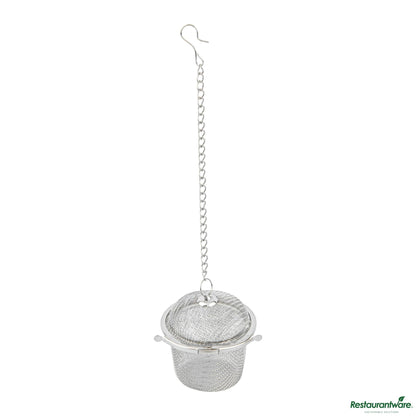 Wholesale Restaurantware Stainless Steel Fine Mesh Loose Leaf Tea / Spice Ball Infuser - 2"×2"×1.8"- Bulk