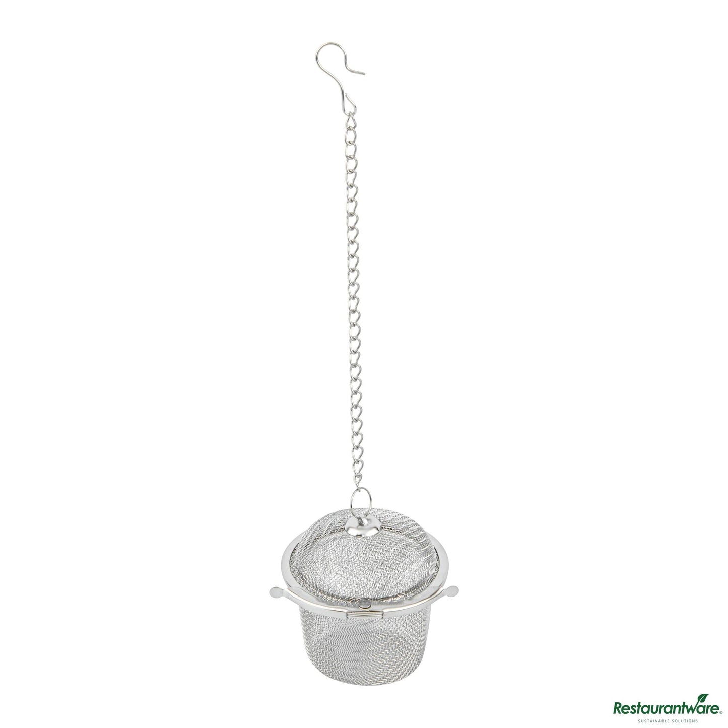 Wholesale Restaurantware Stainless Steel Fine Mesh Loose Leaf Tea / Spice Ball Infuser - 2"×2"×1.8"- Bulk