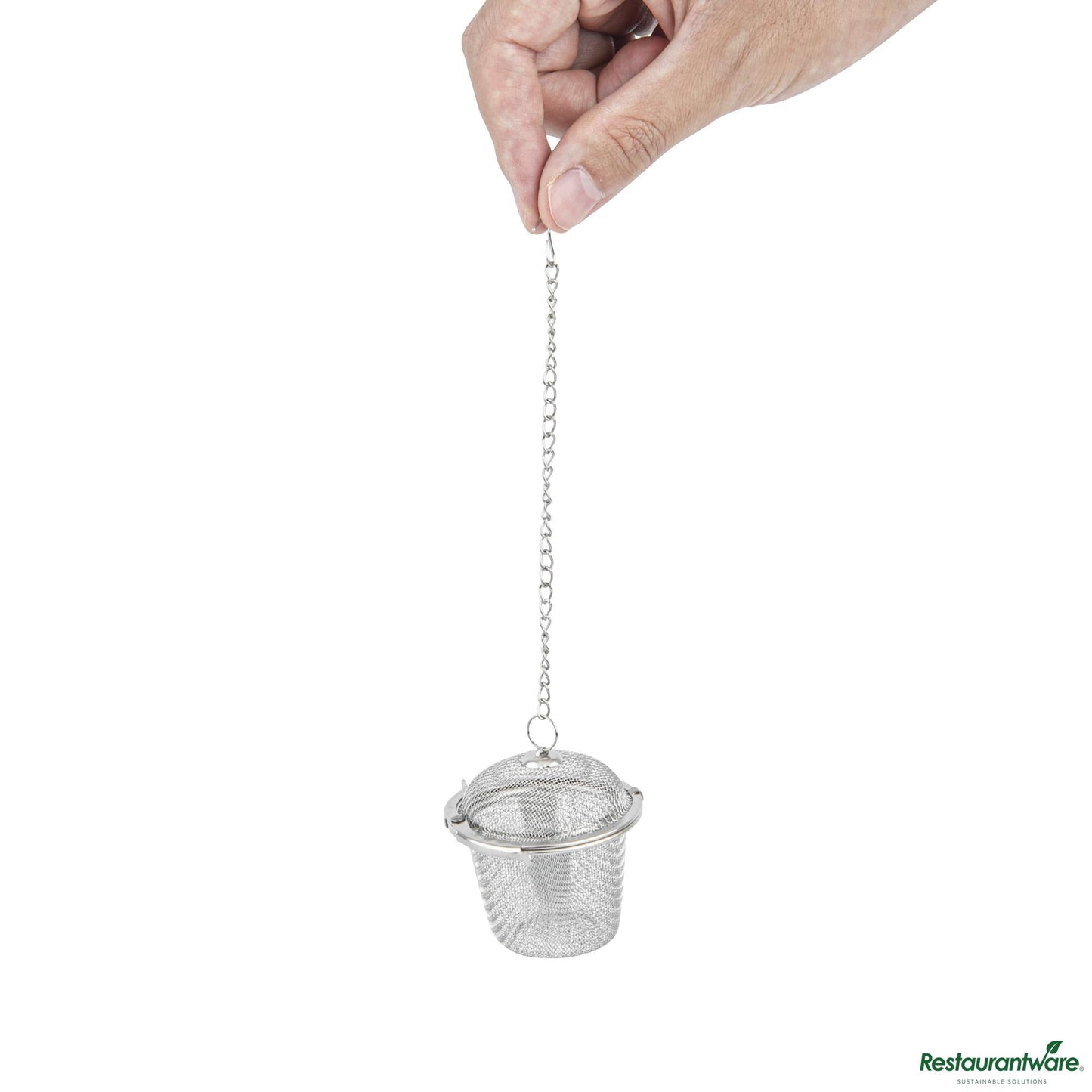 Wholesale Restaurantware Stainless Steel Fine Mesh Loose Leaf Tea / Spice Ball Infuser - 2"×2"×1.8"- Bulk