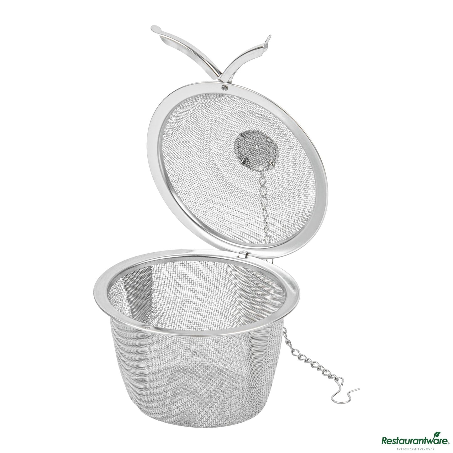 Wholesale Restaurantware Stainless Steel Large Fine Mesh Loose Leaf Tea / Spice Infuser - 3.3"×3.3"×3"- Bulk