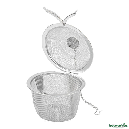 Wholesale Restaurantware Stainless Steel Large Fine Mesh Loose Leaf Tea / Spice Infuser - 3.3"×3.3"×3"- Bulk