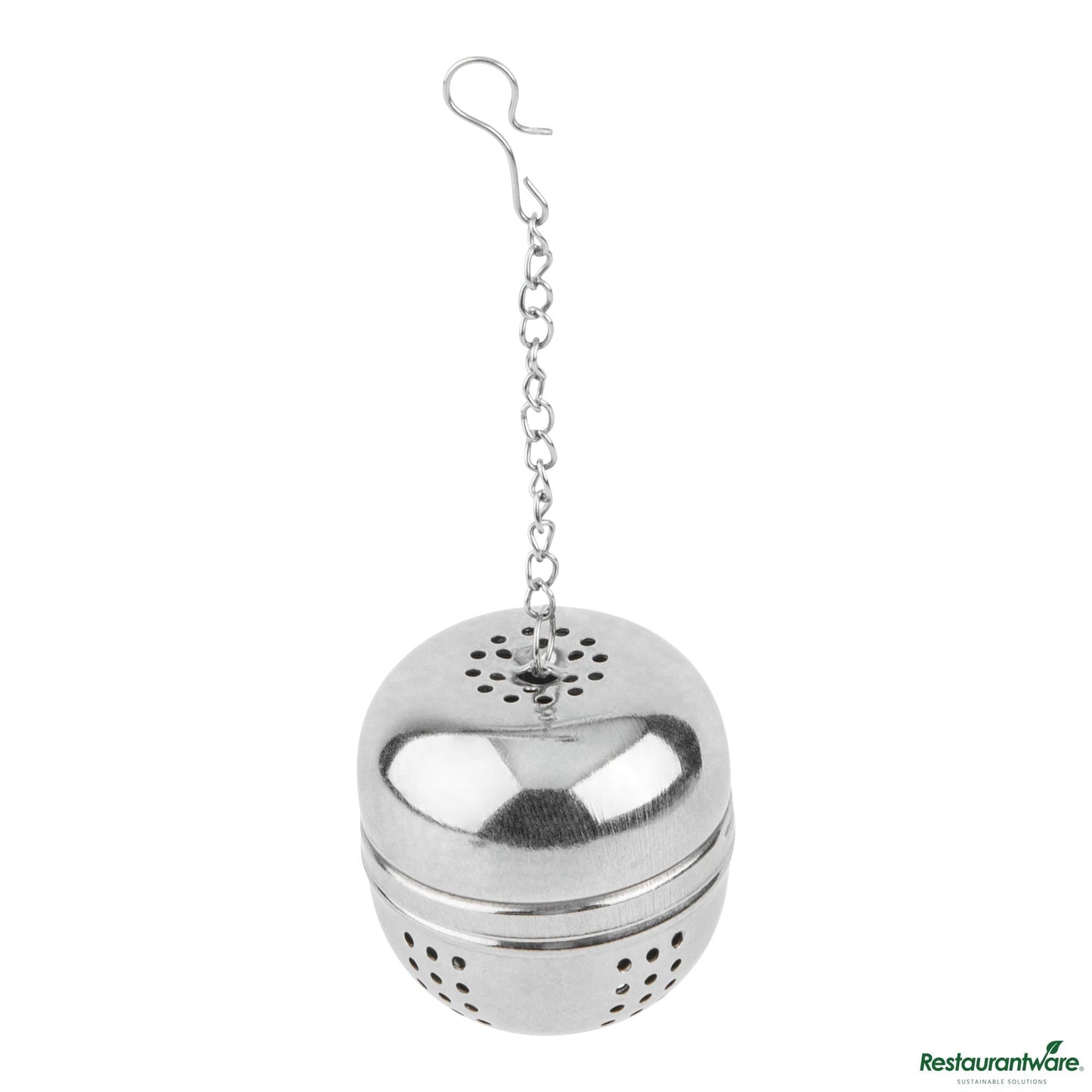 Wholesale Restaurantware Stainless Steel Loose Leaf Tea Ball Infuser - with Chain - 1.8"×1.8"×1.9"- Bulk