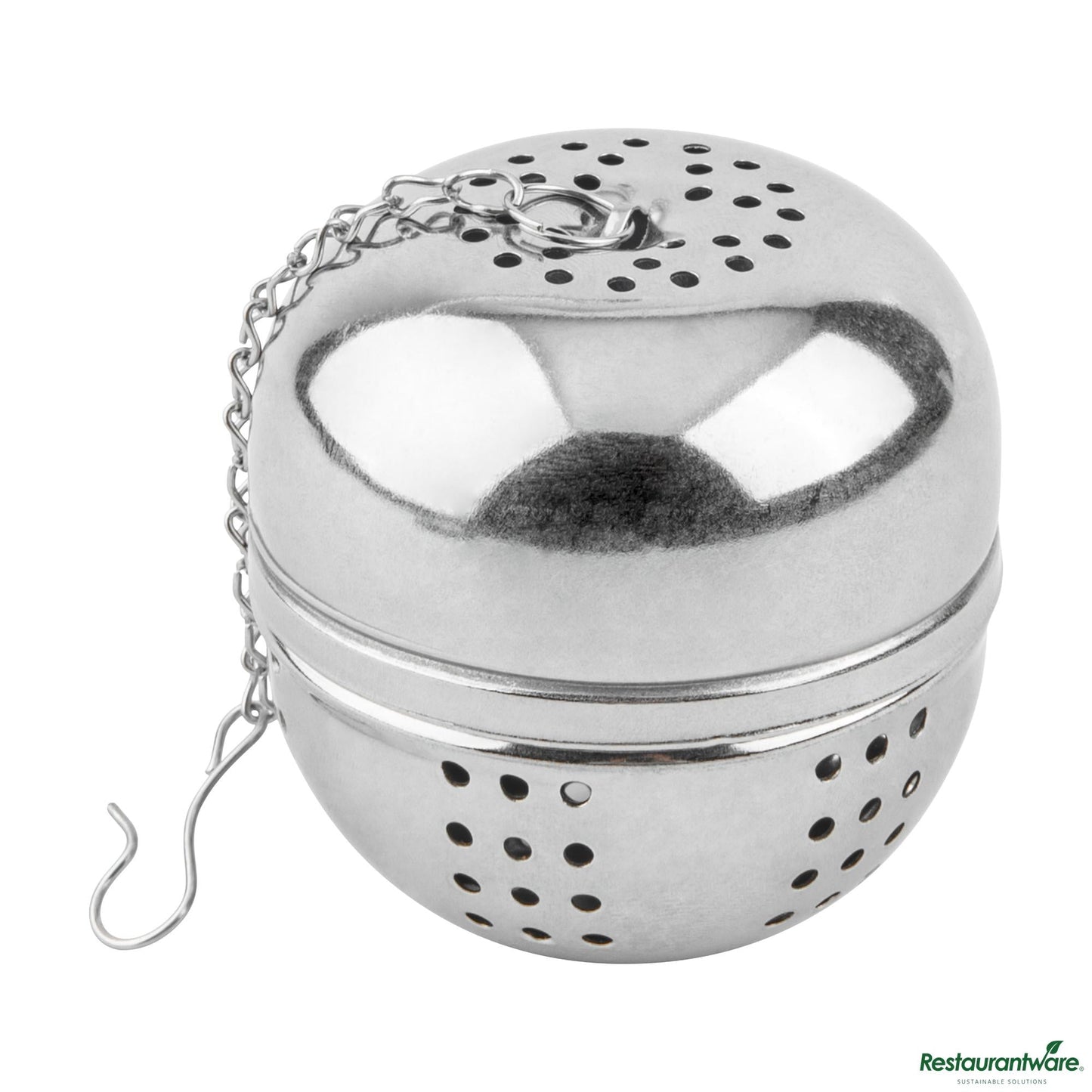 Wholesale Restaurantware Stainless Steel Loose Leaf Tea Ball Infuser - with Chain - 2.2"×2.2"×2.3"- Bulk