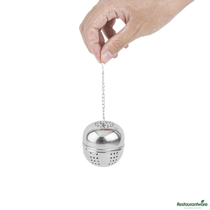 Wholesale Restaurantware Stainless Steel Loose Leaf Tea Ball Infuser - with Chain - 2.2"×2.2"×2.3"- Bulk
