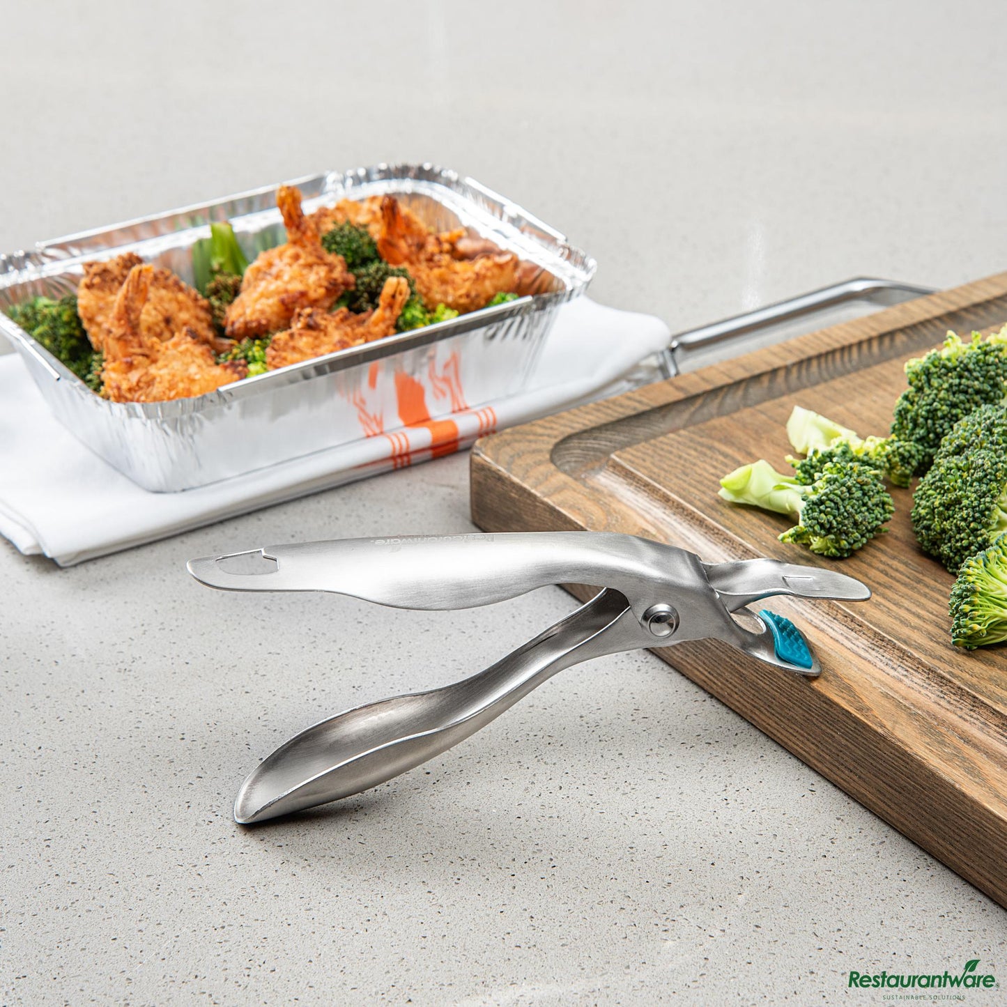 Wholesale Restaurantware Stainless Steel Anti-Scald Hot Plate Gripper - 7.5"×1.3"×3.3"- Bulk