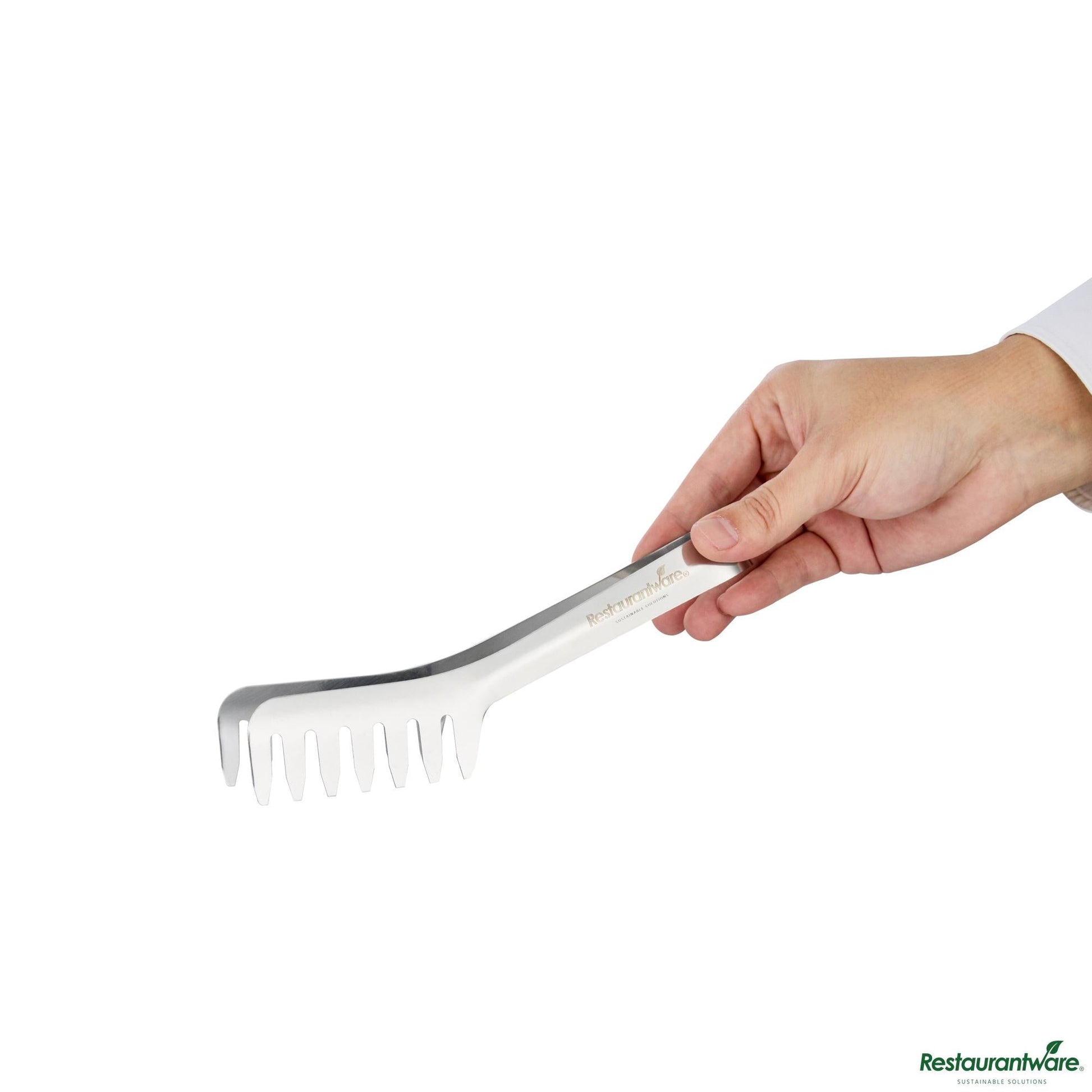 Wholesale Restaurantware Stainless Steel Heavy Weight Spaghetti Tongs - 7.7"×3"×2.4"- Bulk