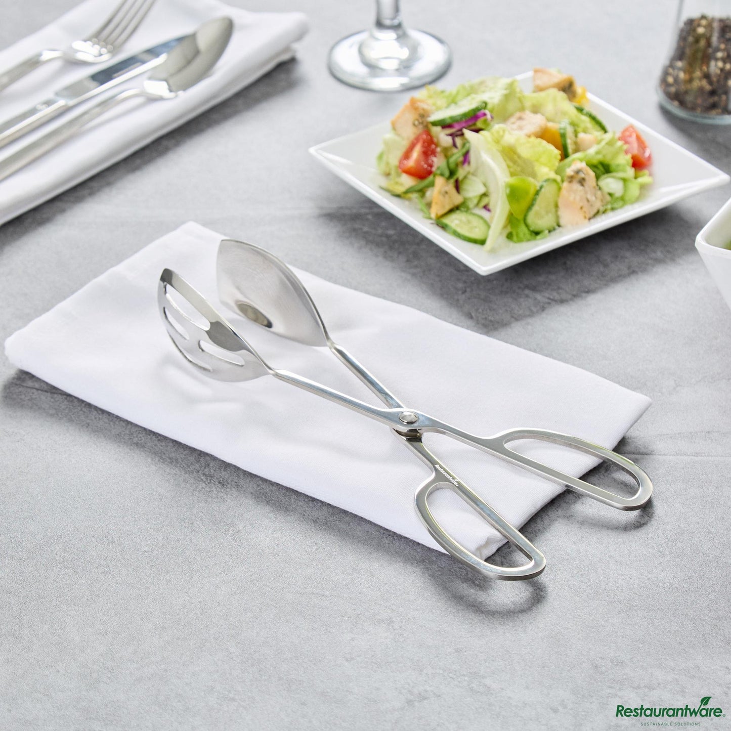 Wholesale Restaurantware Stainless Steel Scissor Tongs - 10.8"×5.3"×4.7"- Bulk