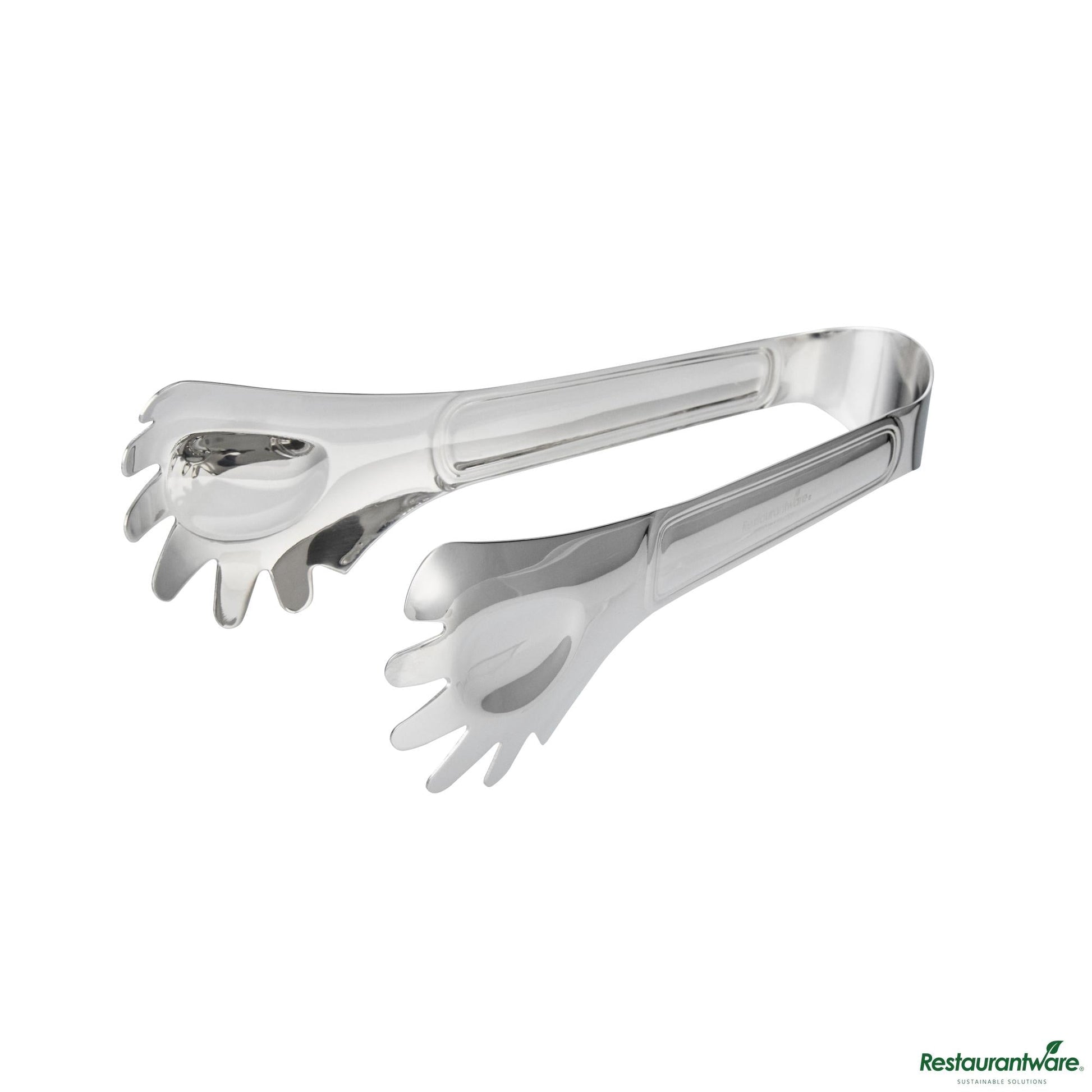 Wholesale Restaurantware Stainless Steel Pasta Tongs - 8.3"×3.8"×2.9"- Bulk