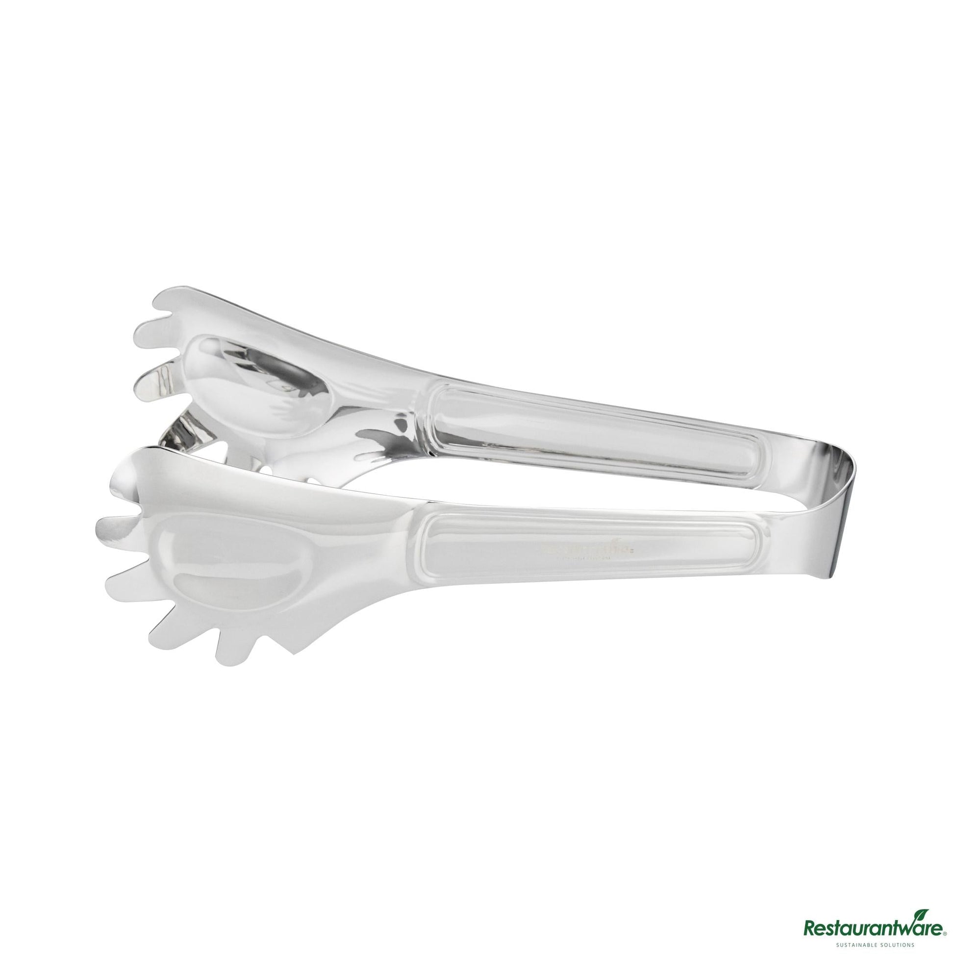 Wholesale Restaurantware Stainless Steel Pasta Tongs - 8.3"×3.8"×2.9"- Bulk