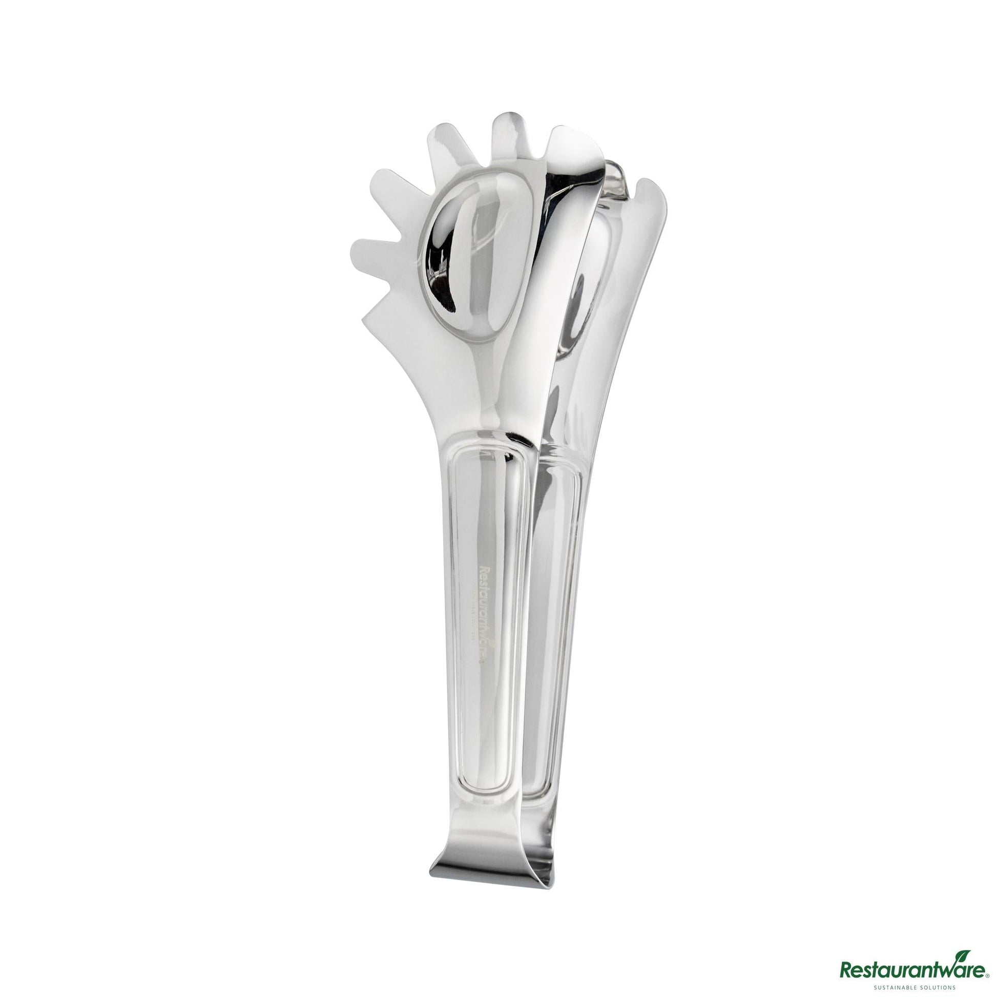 Wholesale Restaurantware Stainless Steel Pasta Tongs - 8.3"×3.8"×2.9"- Bulk
