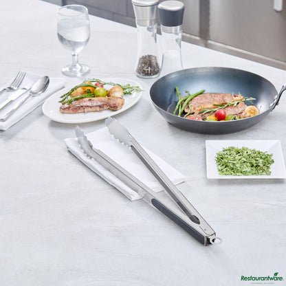 Wholesale Restaurantware Stainless Steel Grilling Tongs - 20.1"×2"×2"- Bulk