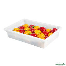 Wholesale Restaurantware Rectangle White Polyethylene Food Storage Box - with Labeling Windows - 26"×18"×6"- Bulk