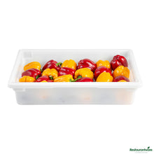 Wholesale Restaurantware Rectangle White Polyethylene Food Storage Box - with Labeling Windows - 26"×18"×6"- Bulk
