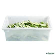 Wholesale Restaurantware Rectangle White Polyethylene Food Storage Box - with Molded-in Handles - 26"×18"×9"- Bulk