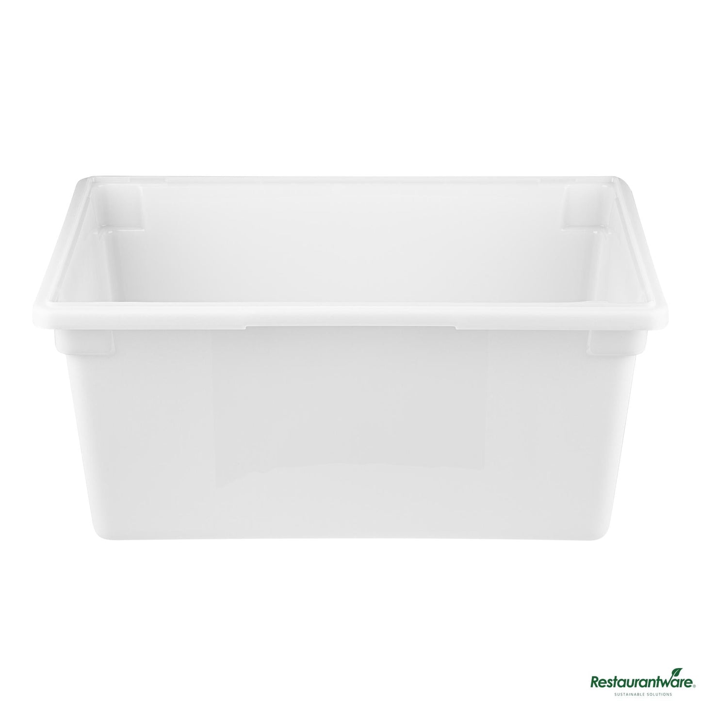Wholesale Restaurantware Rectangle White Polyethylene Food Storage Box - with Molded-in Handles - 26"×18"×12"- Bulk