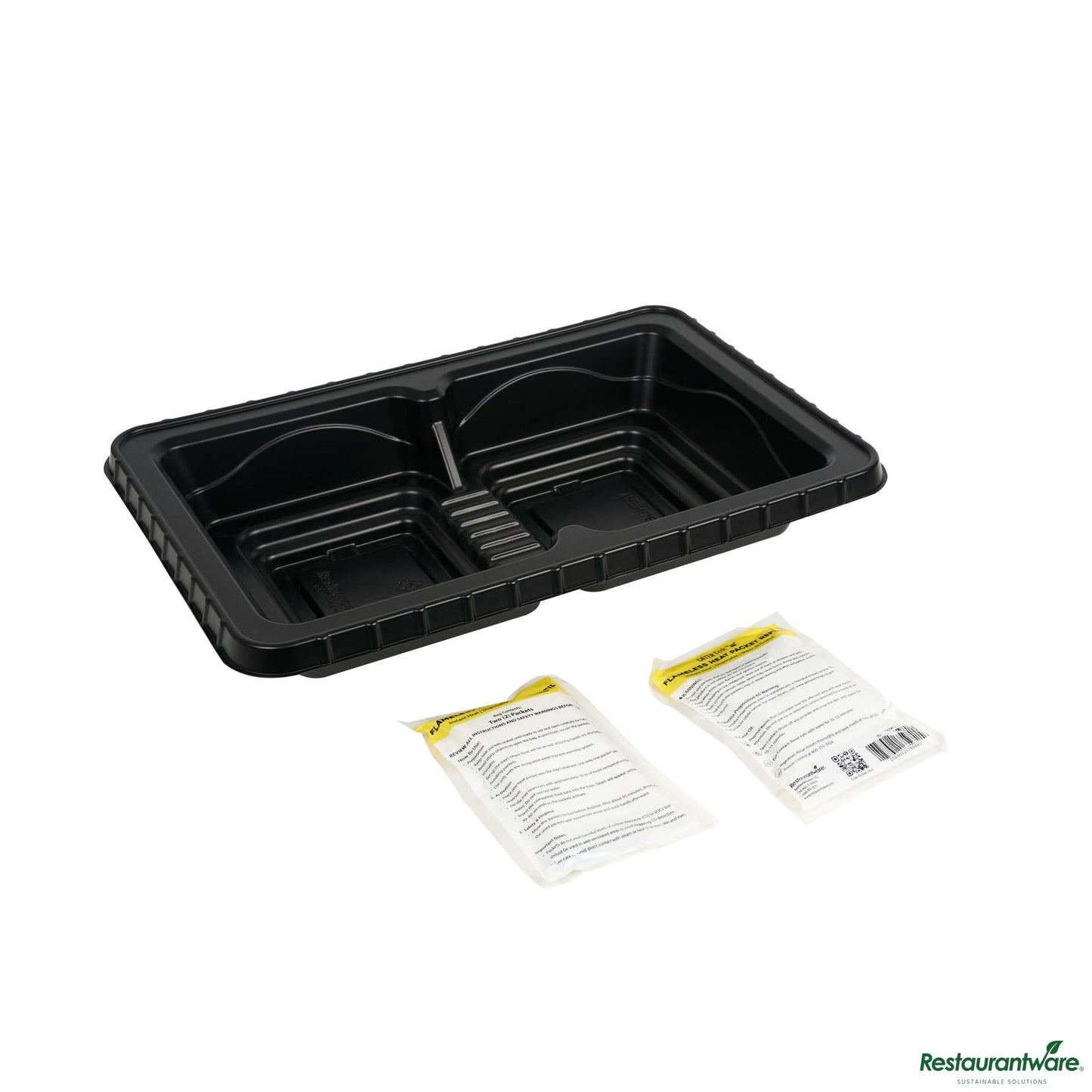 Wholesale Restaurantware Black Plastic Flameless Disposable Food Warming Refill Kit - 22.8"×15"×4.6"- Bulk