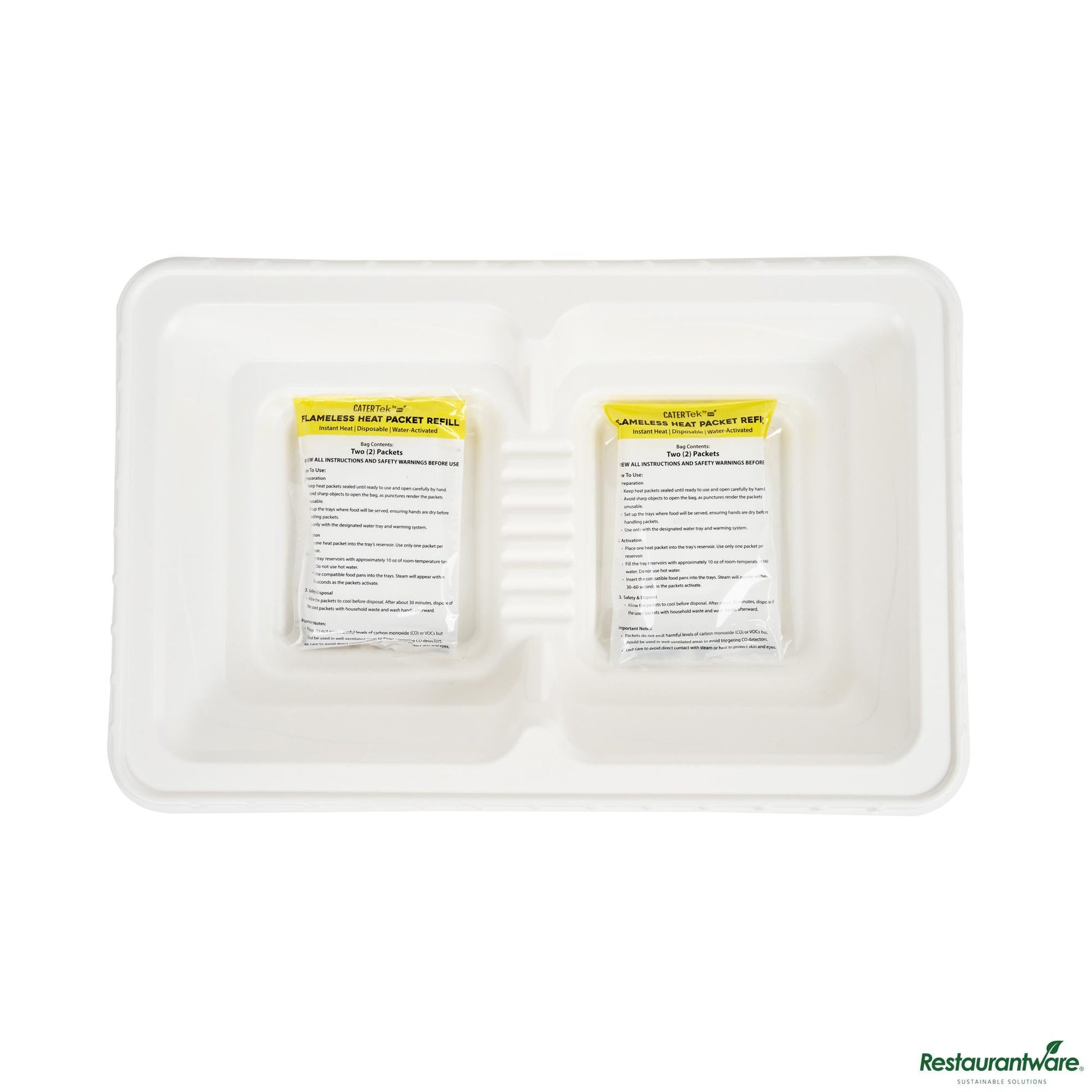Wholesale Restaurantware White Plastic Flameless Disposable Food Warming Refill Kit - 22.8"×15"×4.6"- Bulk