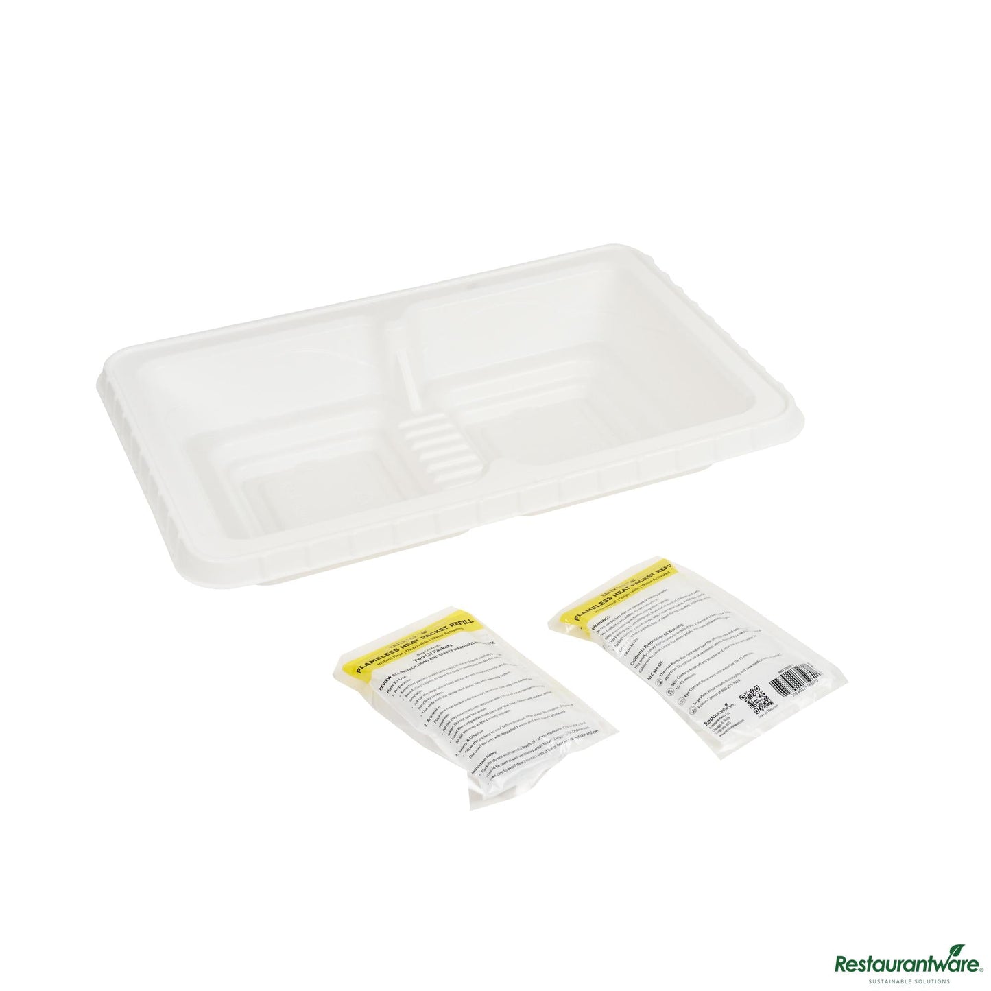 Wholesale Restaurantware White Plastic Flameless Disposable Food Warming Refill Kit - 22.8"×15"×4.6"- Bulk