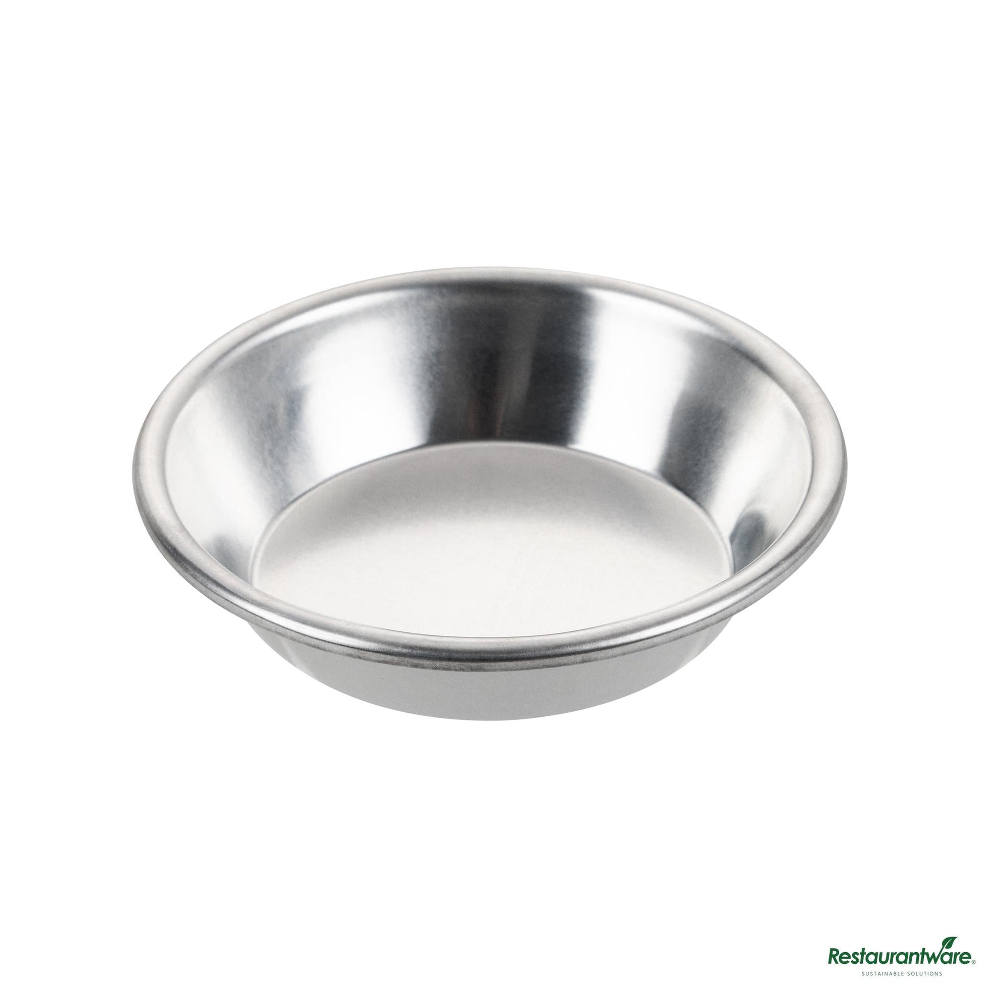 Wholesale Restaurantware 18 Gauge Mini Aluminum Pie Pan - 4.4"×4.4"×1"- Bulk
