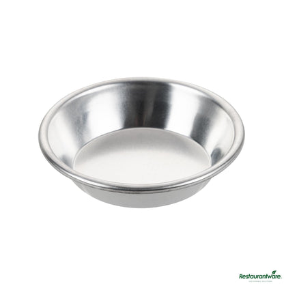 Wholesale Restaurantware 18 Gauge Mini Aluminum Pie Pan - 4.4"×4.4"×1"- Bulk