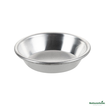 Wholesale Restaurantware 18 Gauge Mini Aluminum Pie Pan - 4.4"×4.4"×1"- Bulk