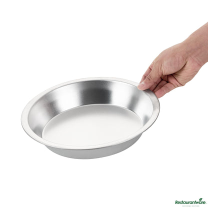 Wholesale Restaurantware 18 Gauge Aluminum Deep Dish Pie Pan - 9.9"×9.9"×1.8"- Bulk