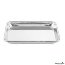 Wholesale Restaurantware 19-Gauge 1/8 Size Aluminum Bun/sheet Pan - Wire-Reinforced Beaded Rim - 9.5"×6.5"×1"- Bulk