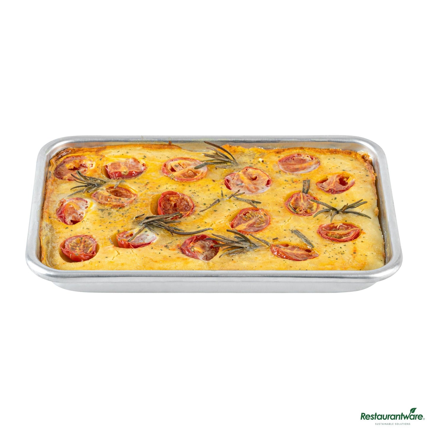 Wholesale Restaurantware 19-Gauge 1/8 Size Aluminum Bun/sheet Pan - Wire-Reinforced Beaded Rim - 9.5"×6.5"×1"- Bulk