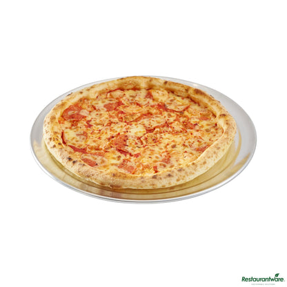 Wholesale Restaurantware Aluminum Wide Rim Pizza Pan - 13"×13"×0.4"- Bulk