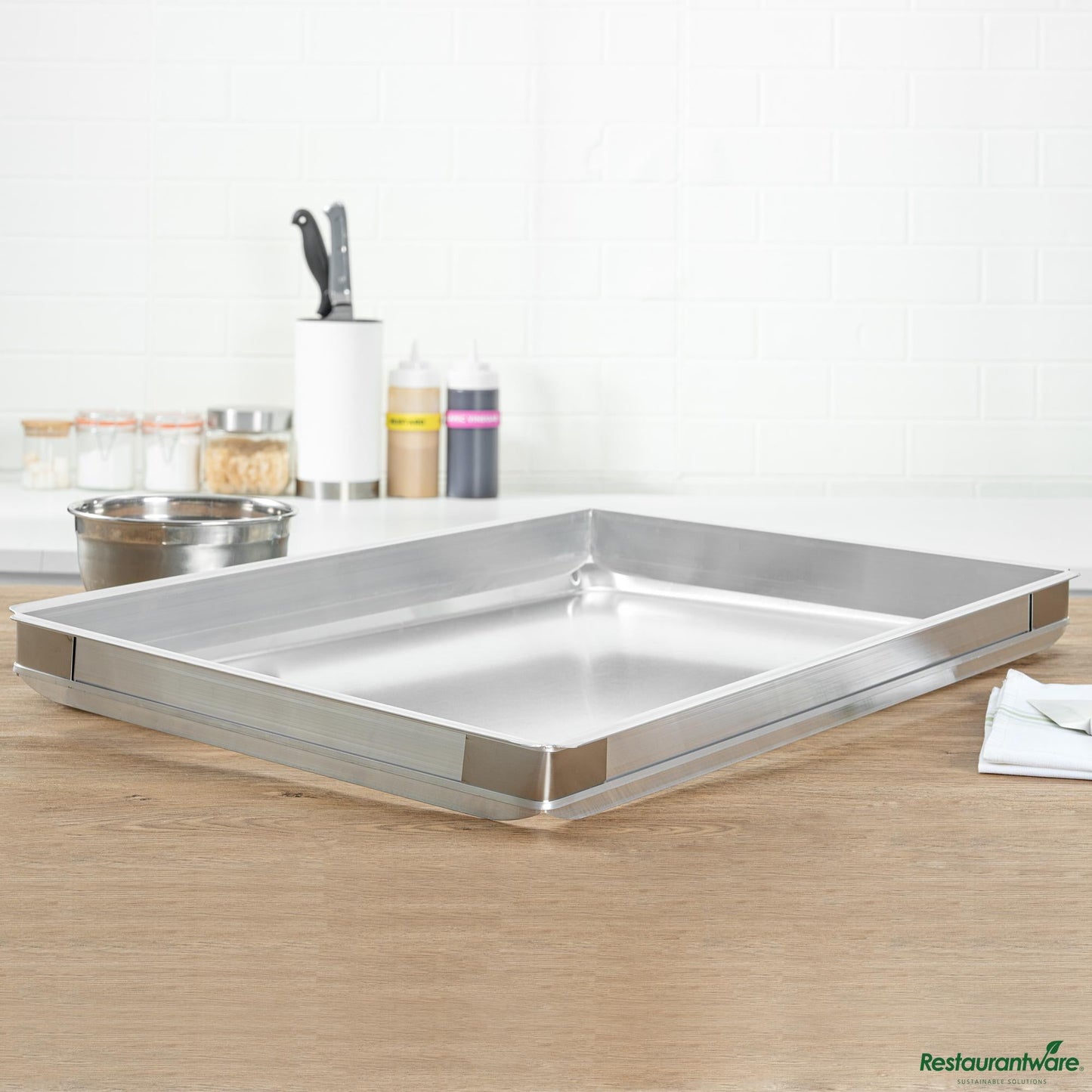 Wholesale Restaurantware Aluminum Full Size Sheet Pan Extender - 25.3"×17.5"×2"- Bulk