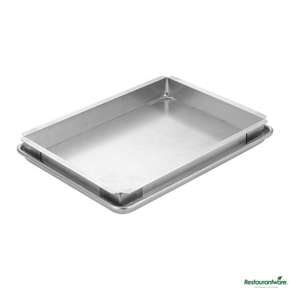 Wholesale Restaurantware Aluminum Half Size Sheet Pan Extender - 17.3"×12.4"×2"- Bulk
