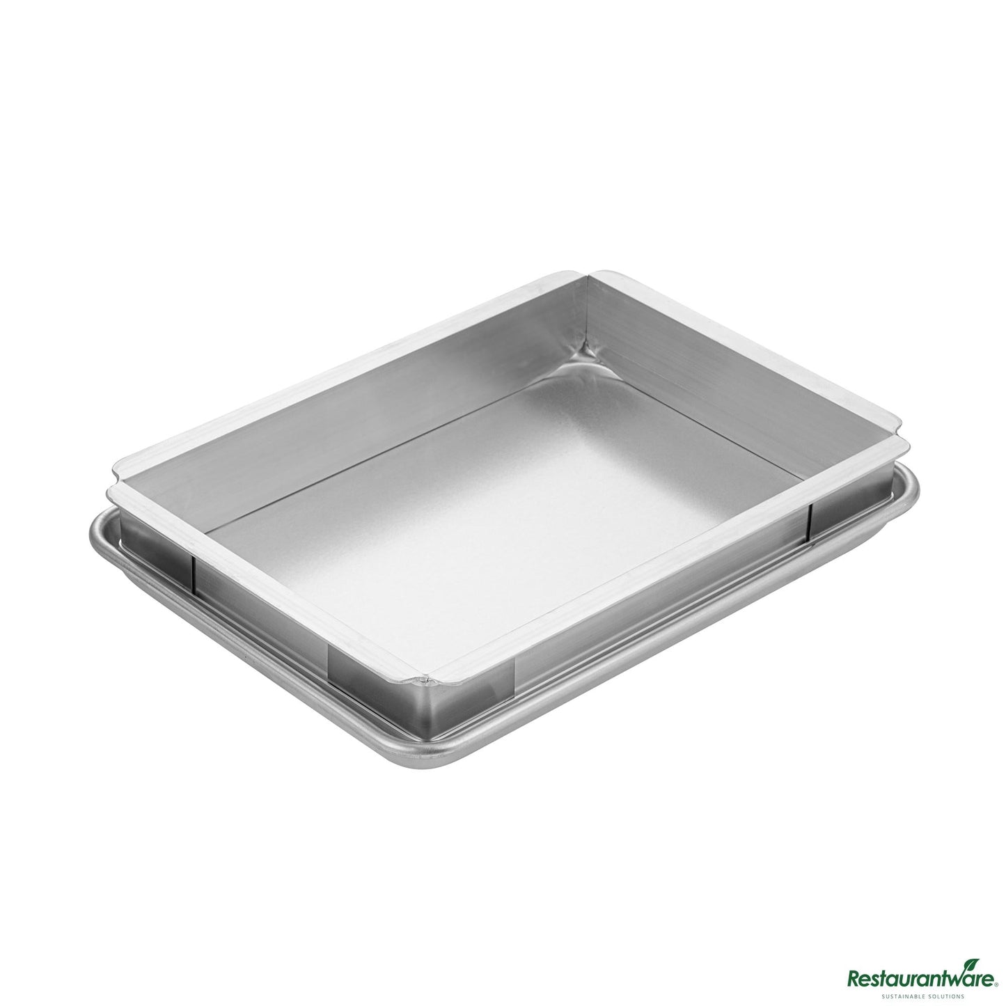 Wholesale Restaurantware Aluminum Quarter Size Sheet Pan Extender - 12.6"×9.2"×2"- Bulk