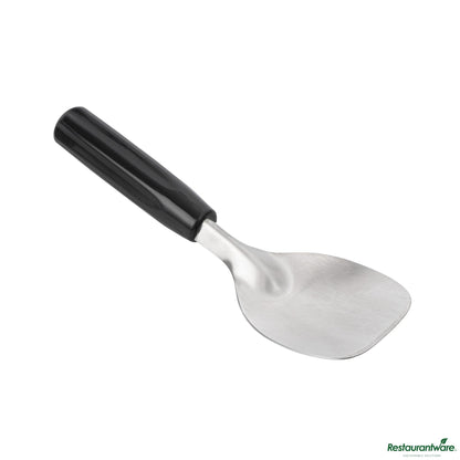 Wholesale Restaurantware Stainless Steel Ice Cream Spade - with Black Handle - 9.3"×2.8"×1.2"- Bulk