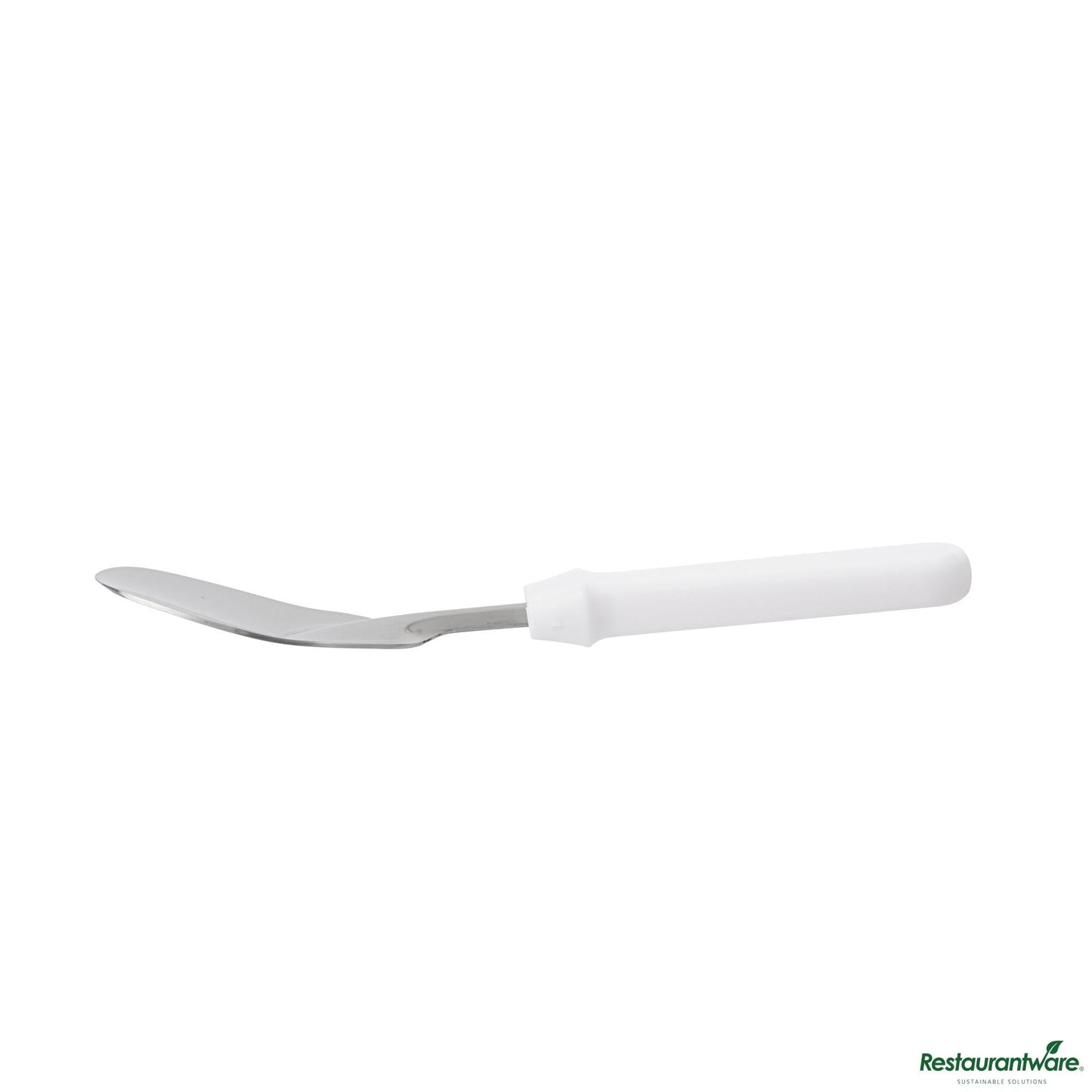 Wholesale Restaurantware Stainless Steel Ice Cream Spade - with White Handle - 9.8"×3"×1.2"- Bulk