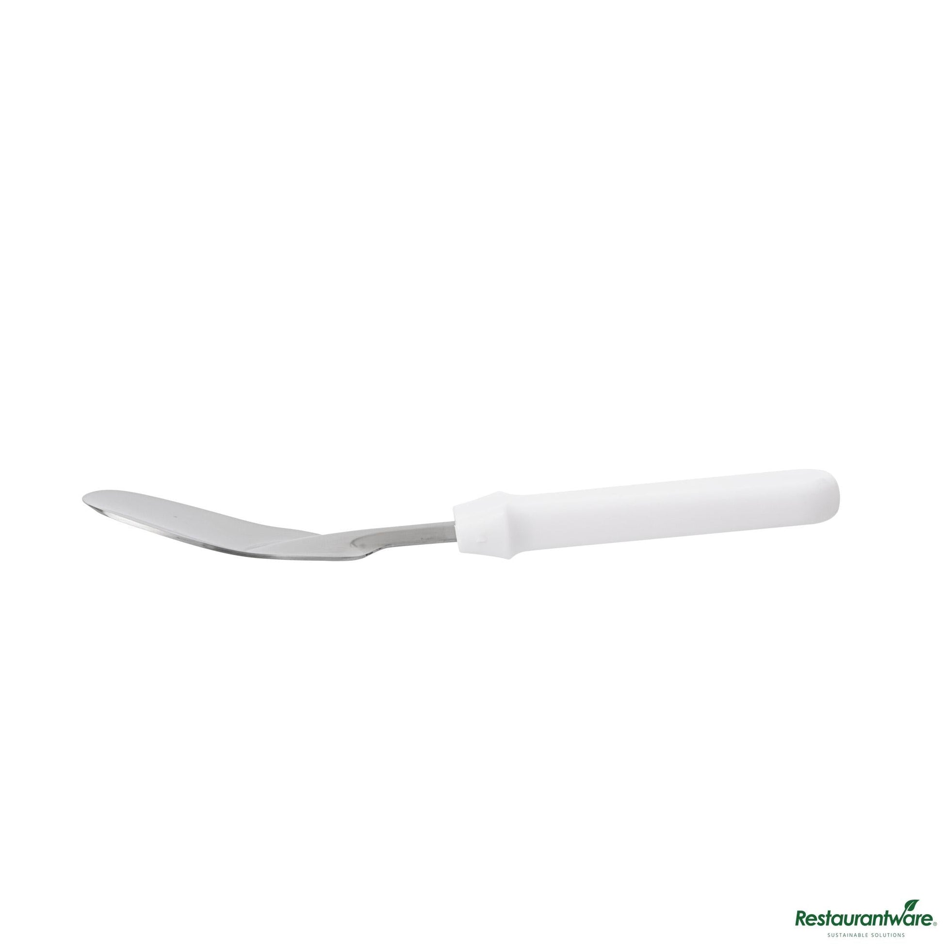Wholesale Restaurantware Stainless Steel Ice Cream Spade - with White Handle - 9.8"×3"×1.2"- Bulk